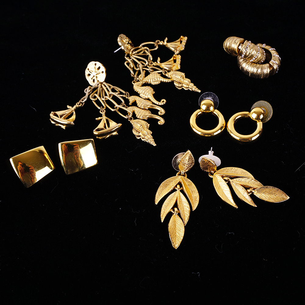 Gold Tone Costume Jewelry Collection