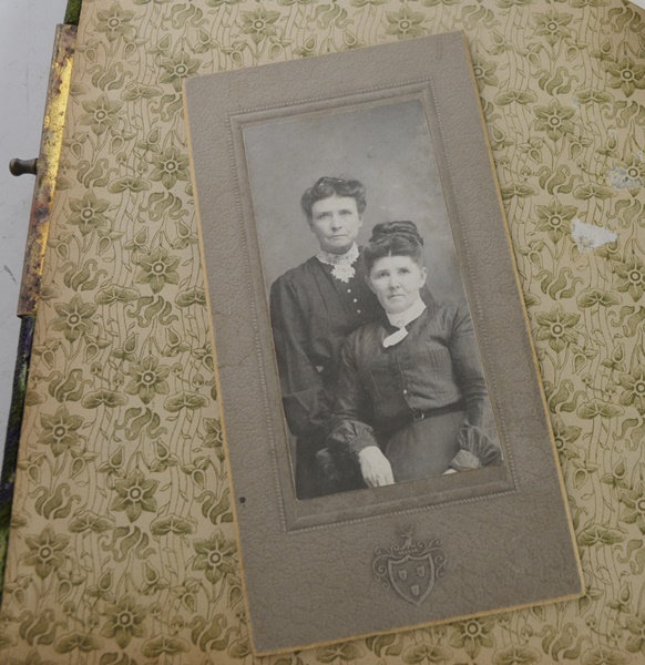 Antique Photograph Album With Many Portraits and Old Photoss