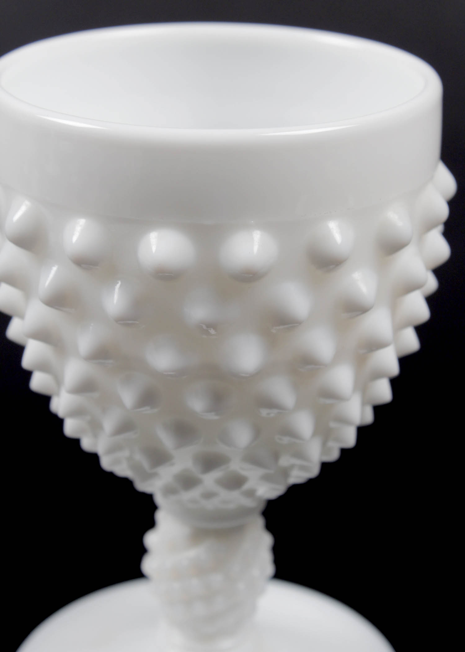 Vintage Fenton Hobnail Wine Glasses