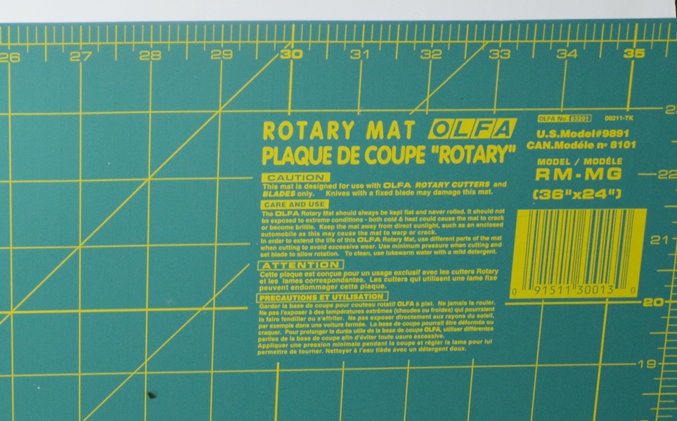 Quilting Supplies and Rotary Cutting Mat