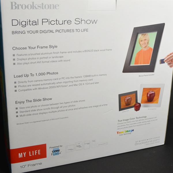 New Brookstone Digital Picture Show 10" Frame