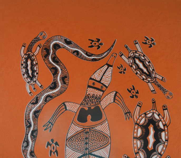 Greg Weatherby "The Waterhole" 1988 Original Mixed Media