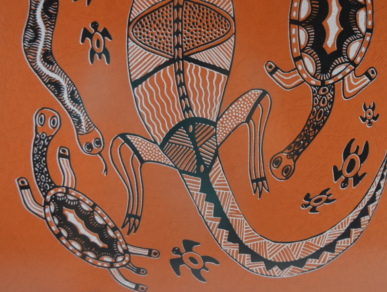 Greg Weatherby "The Waterhole" 1988 Original Mixed Media