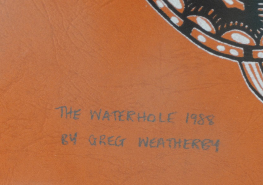 Greg Weatherby "The Waterhole" 1988 Original Mixed Media