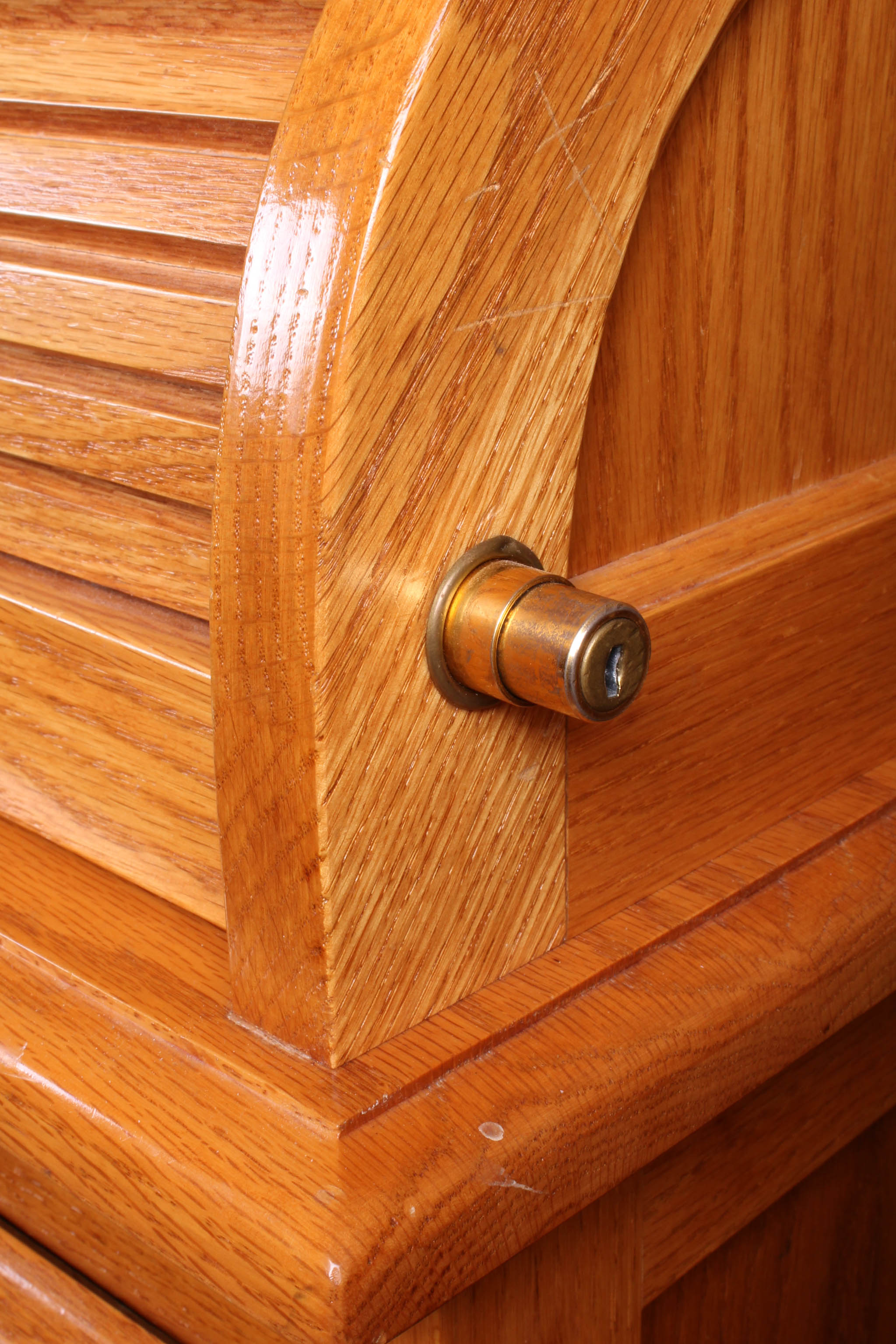 Oak Roll Top Desk by Nathan Hale