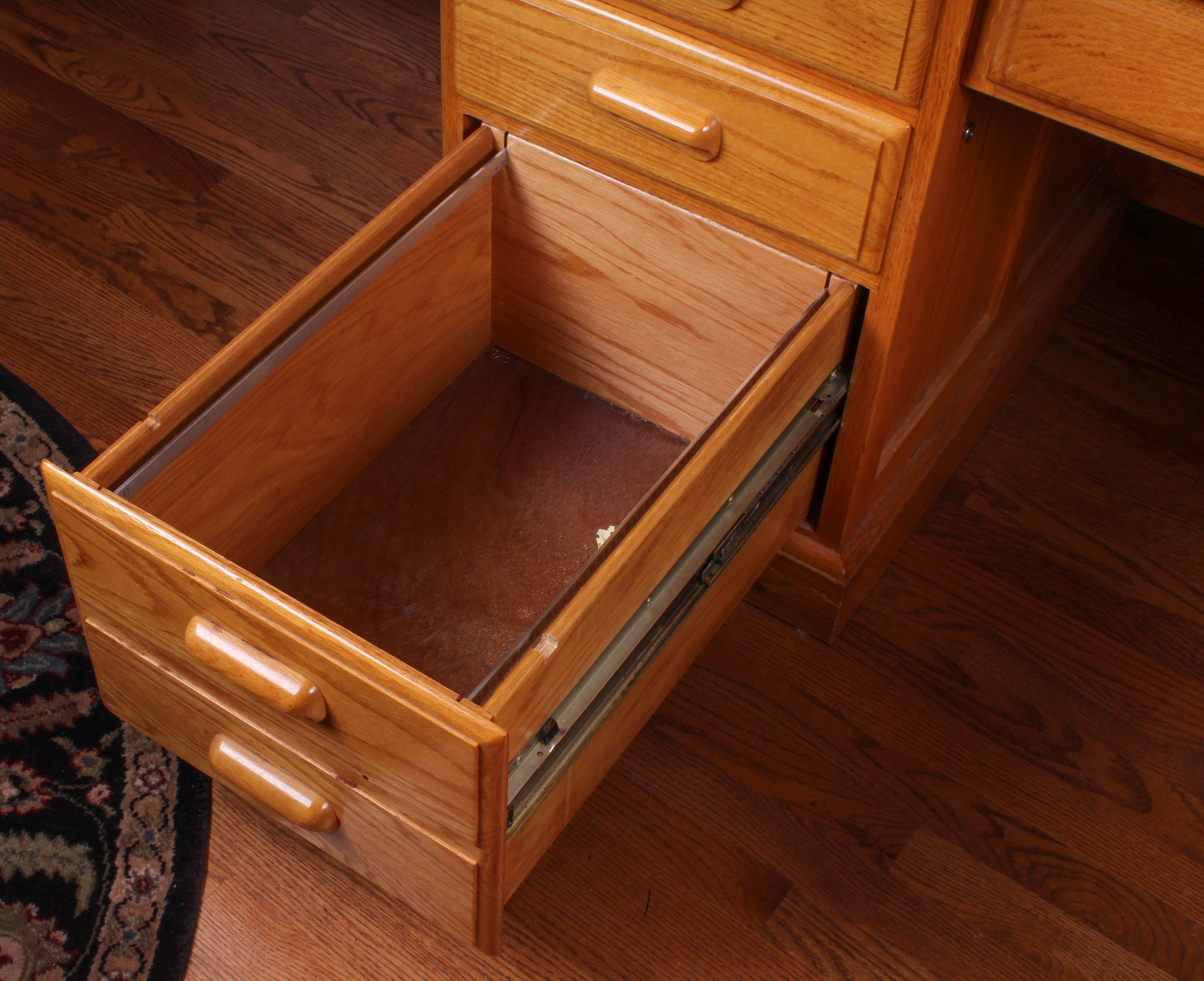Oak Roll Top Desk by Nathan Hale