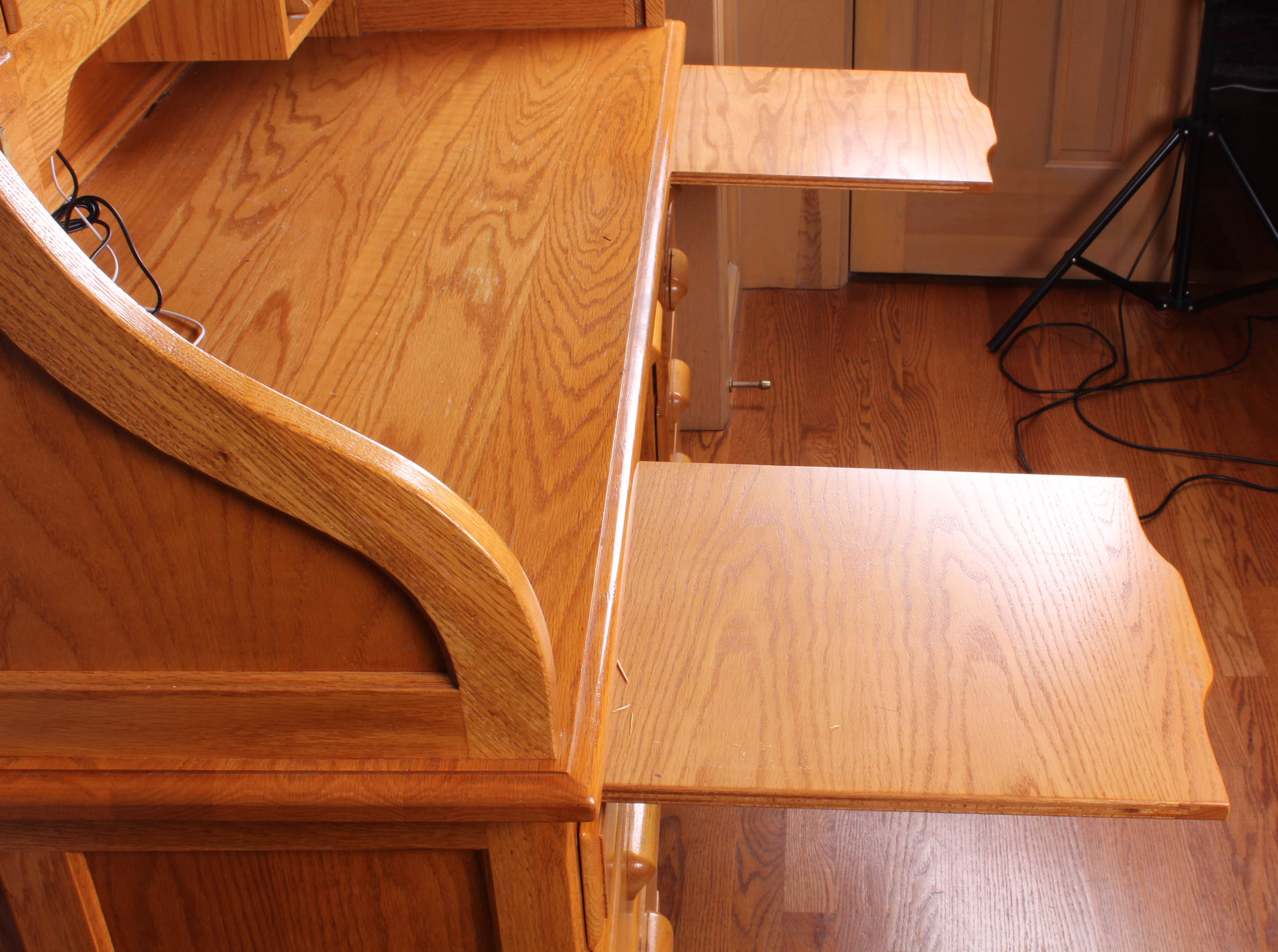 Oak Roll Top Desk by Nathan Hale