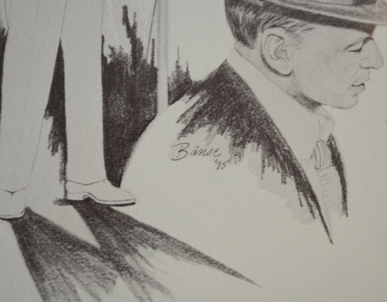 Frank Sinatra Montage Reproduction Pencil/Charcoal Drawing by Banse 1975