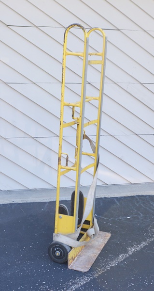 Steel Construction Appliance Hand Truck with Manual Ratchet Strap