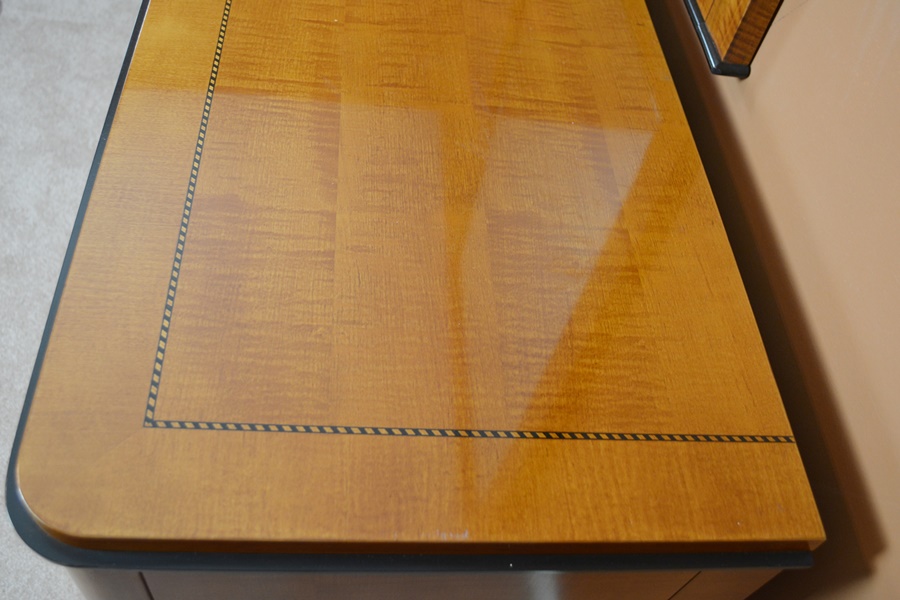 National Mt. Airy Furniture Biedermeier Style Dresser and MIrror