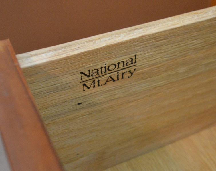 National Mt. Airy Furniture Biedermeier Style Dresser and MIrror