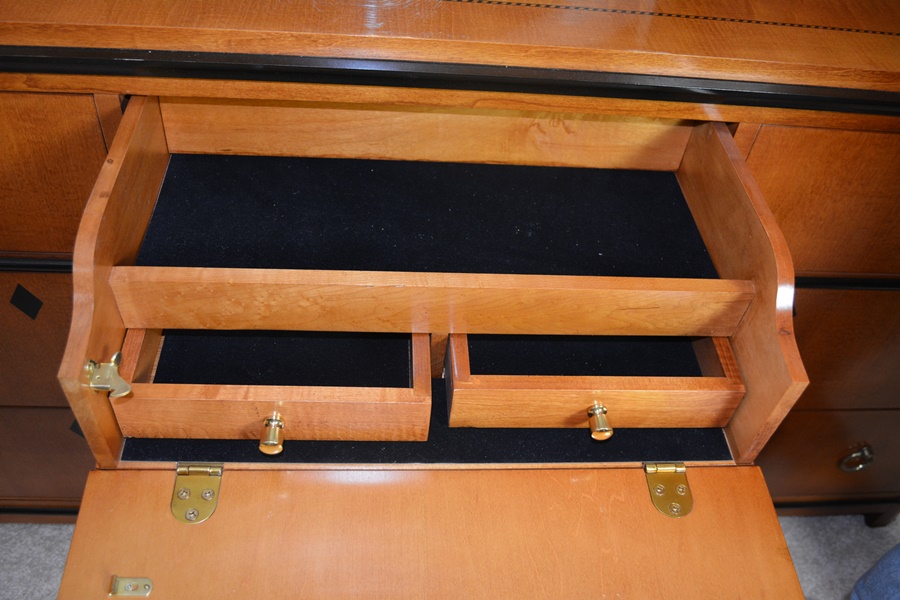 National Mt. Airy Furniture Biedermeier Style Dresser and MIrror