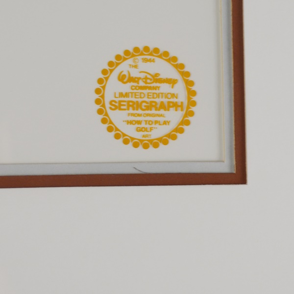 Walt Disney L/E Goofy "How To Play Golf" Serigraph Cel