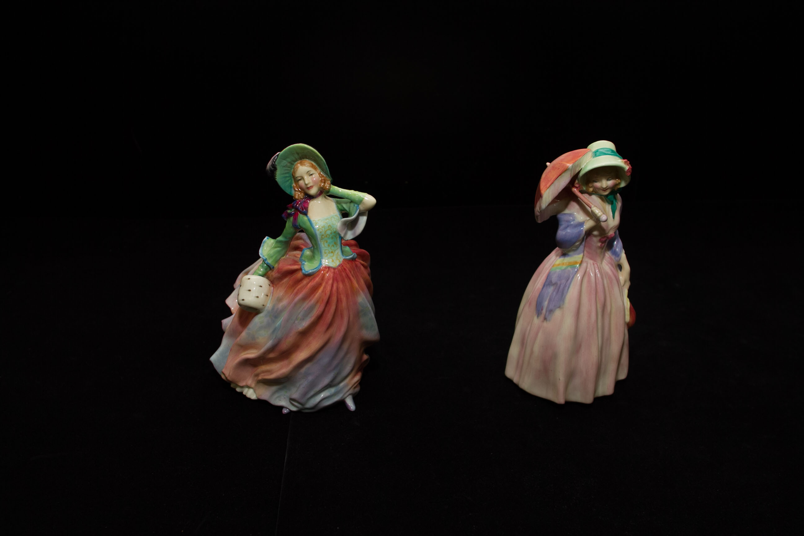 Royal Doulton Figurines "Miss Demure" and "Autumn Breezes"