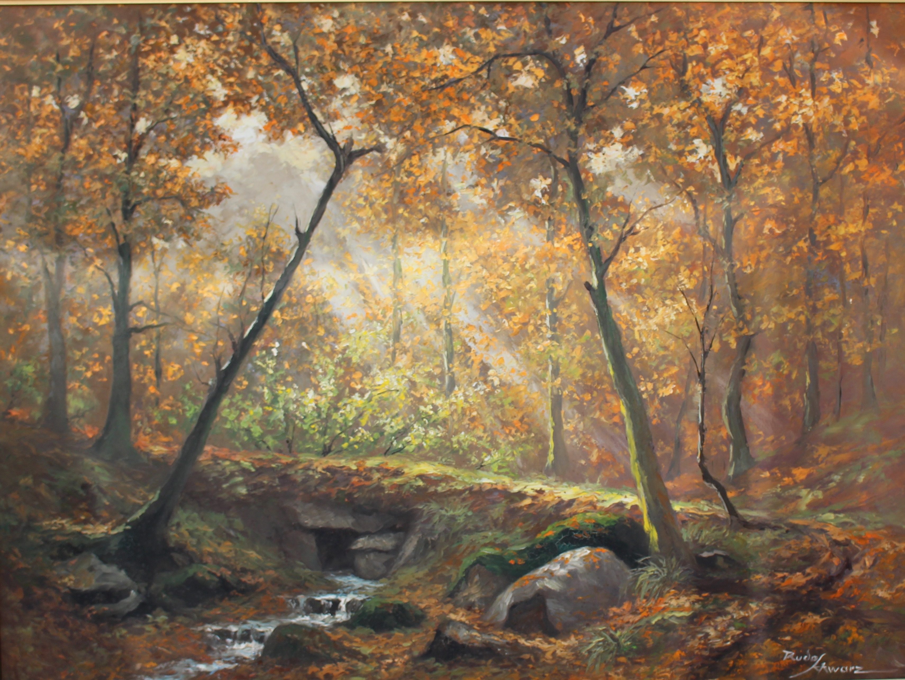 Rudo Schwarz Signed Oil Painting