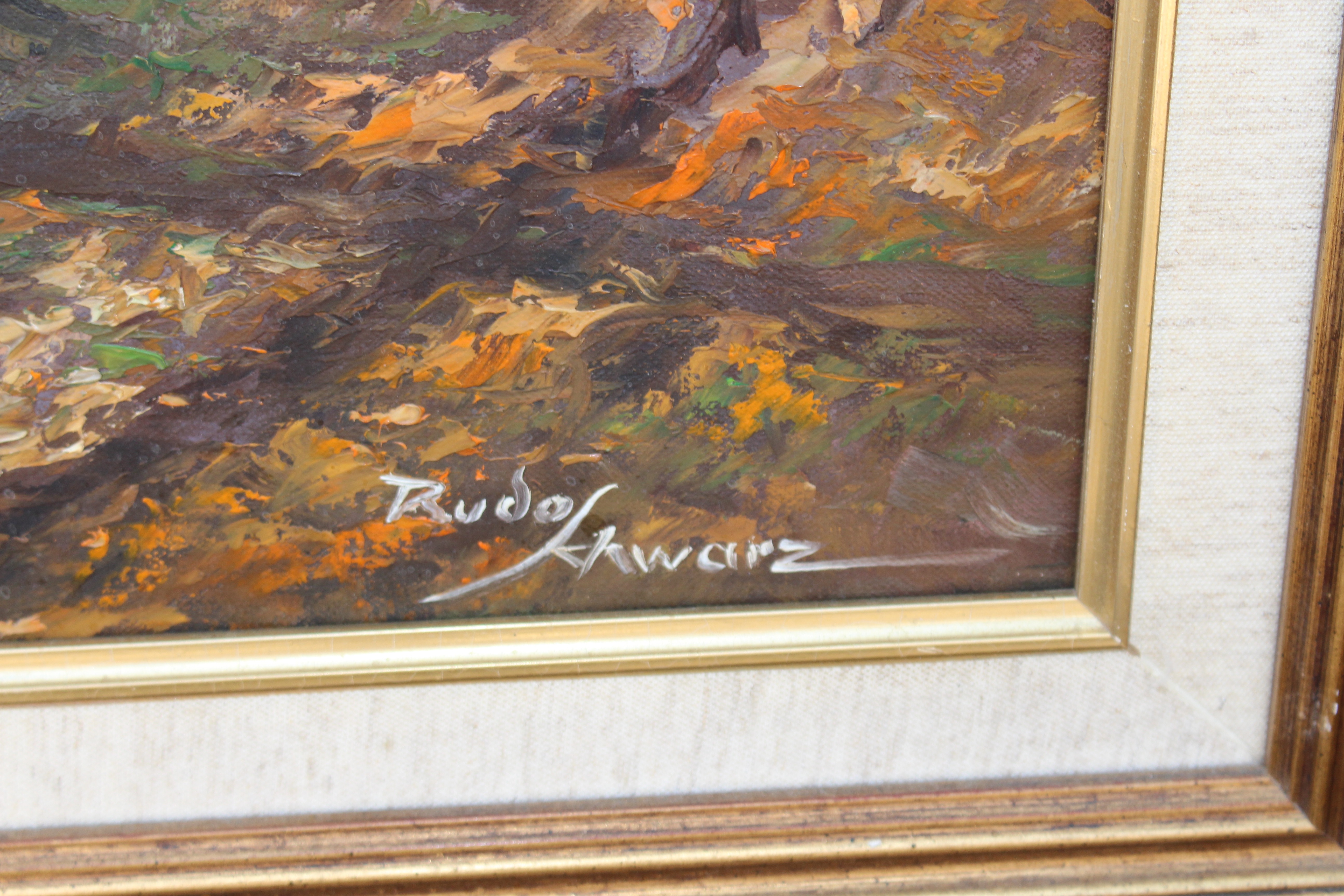 Rudo Schwarz Signed Oil Painting