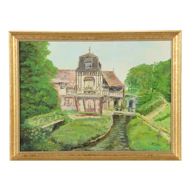 Hubert Collet Original Oil Painting "French Manor"