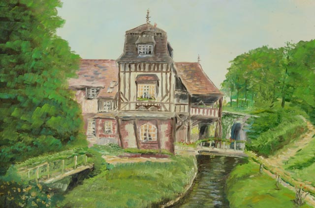 Hubert Collet Original Oil Painting "French Manor"