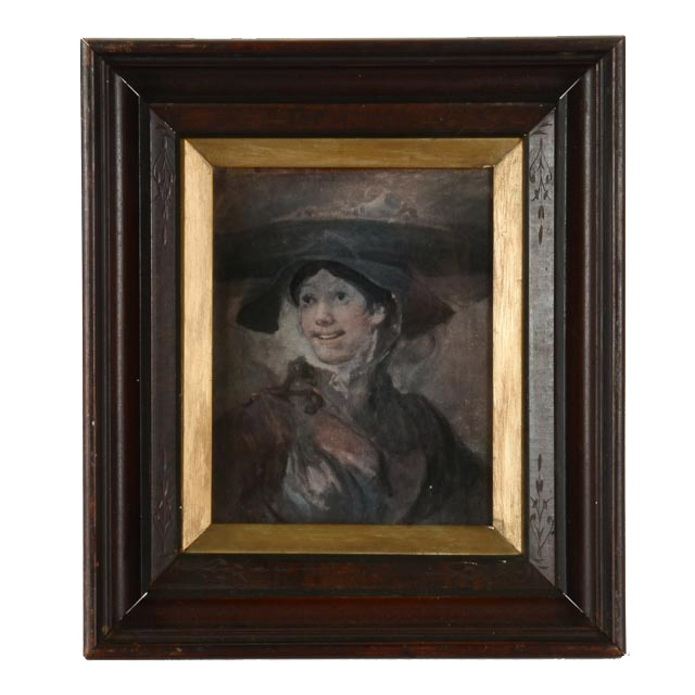 William Hogarth Antique Offset Lithograph "The Shrimp Girl'