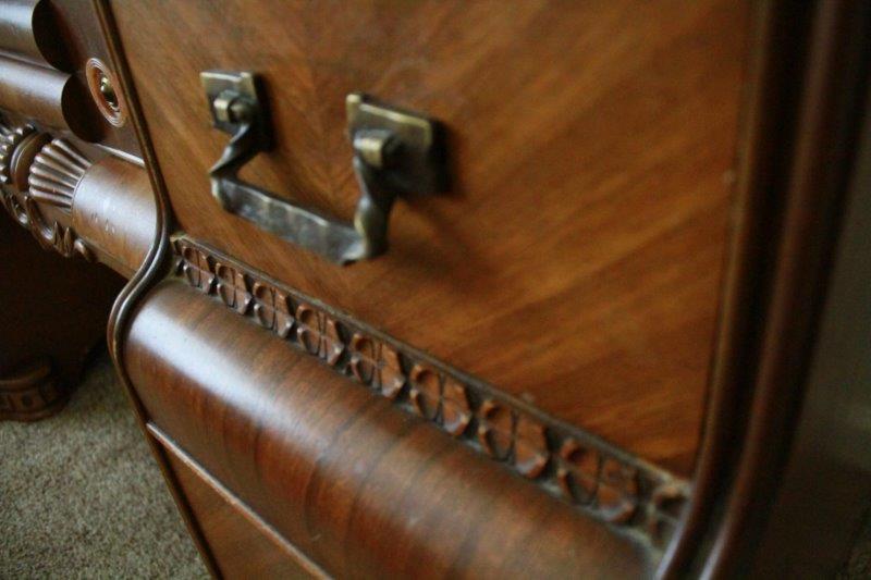 Circa 1930s Waterfall Vanity with Mirror