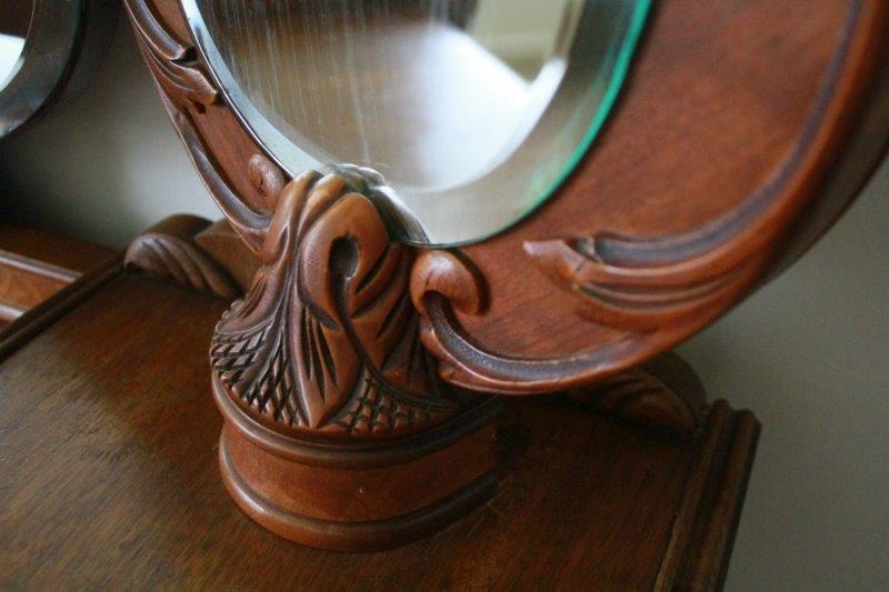 Circa 1930s Waterfall Vanity with Mirror