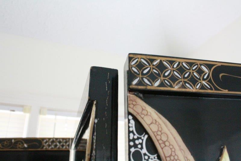 Chinese Four-Panel Folding Screen with the Eight Immortals