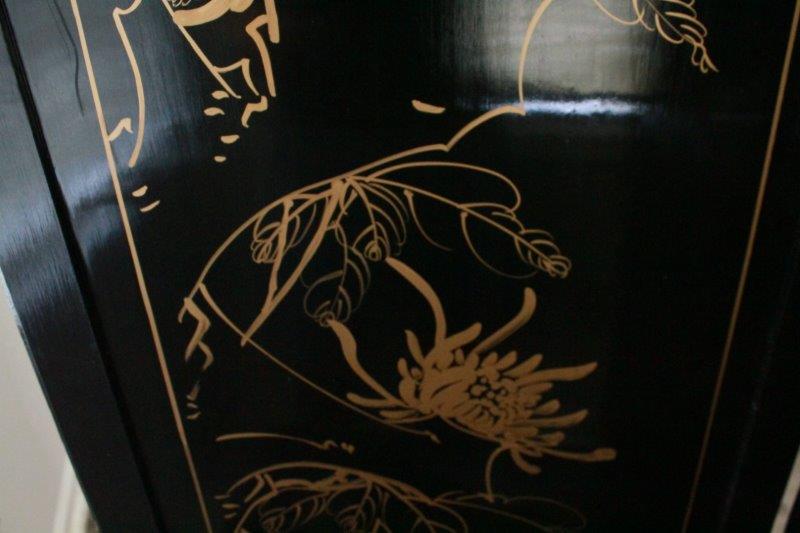Chinese Four-Panel Folding Screen with the Eight Immortals