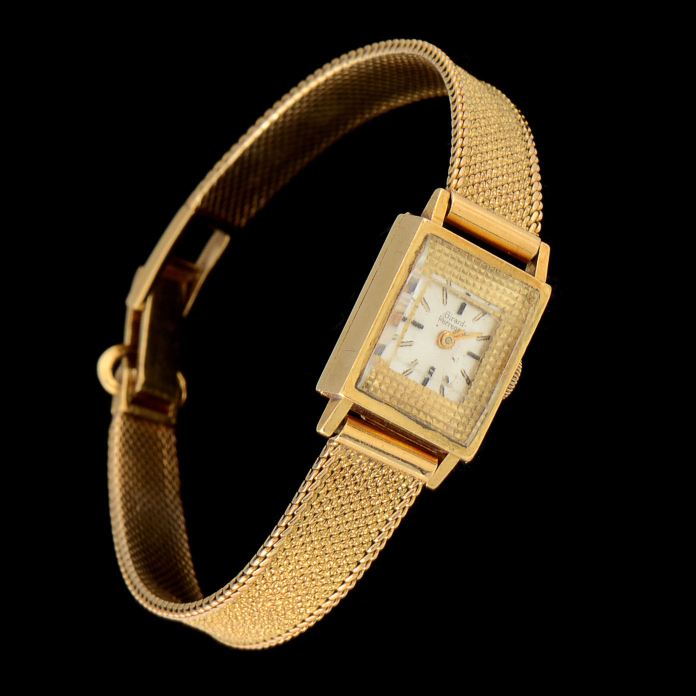 1950 Vintage Girard-Perregaux 18K Yellow Gold Watch Bracelet