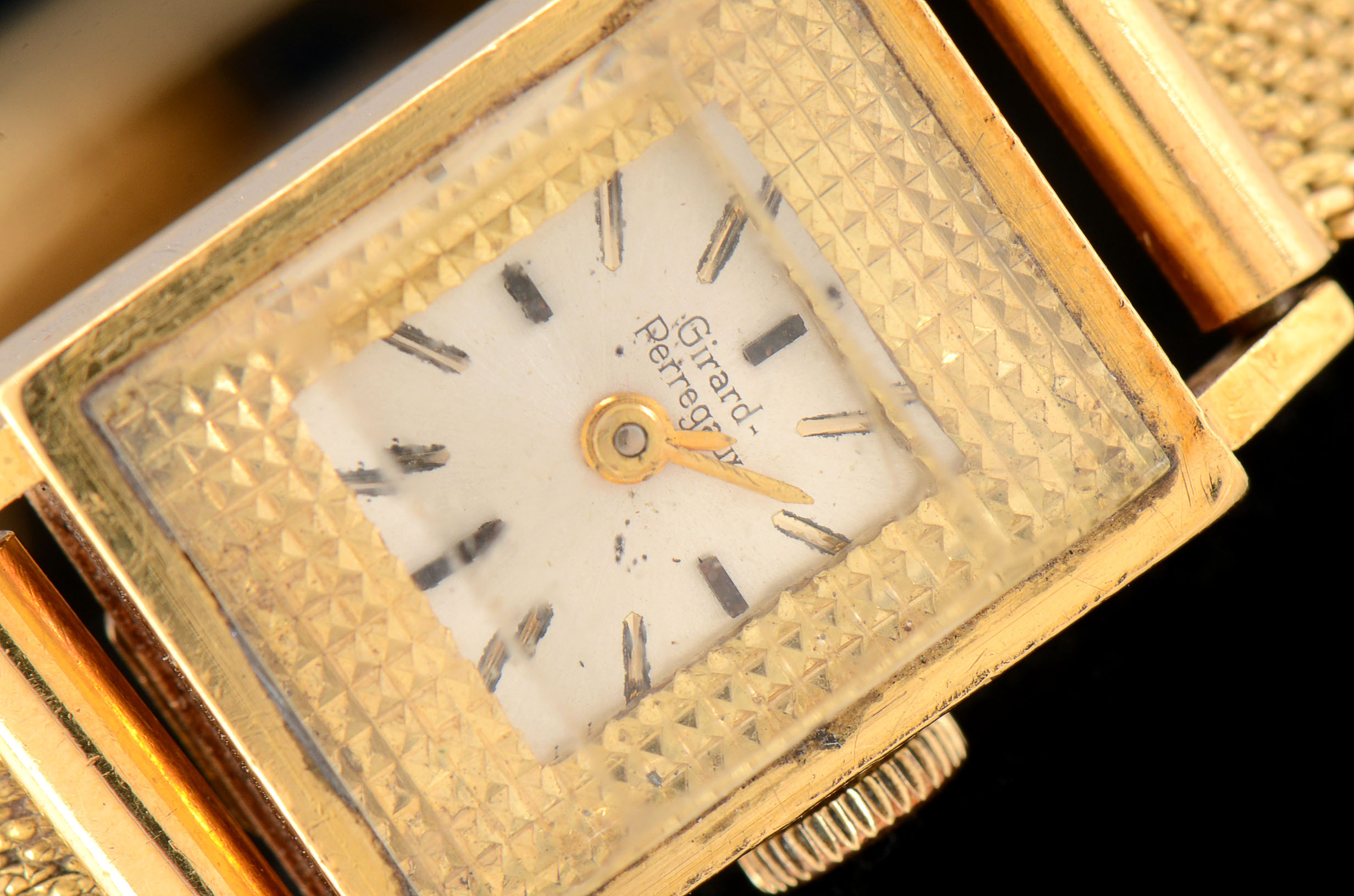 1950 Vintage Girard-Perregaux 18K Yellow Gold Watch Bracelet