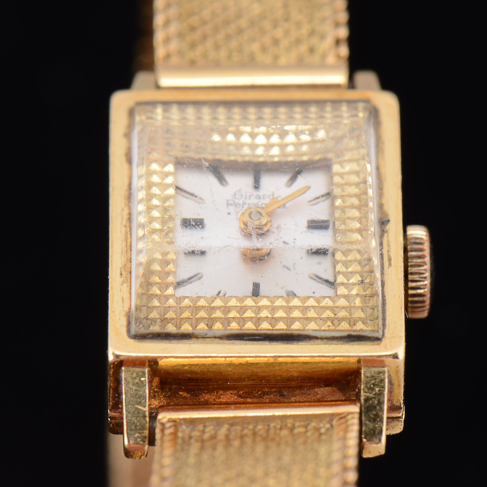1950 Vintage Girard-Perregaux 18K Yellow Gold Watch Bracelet