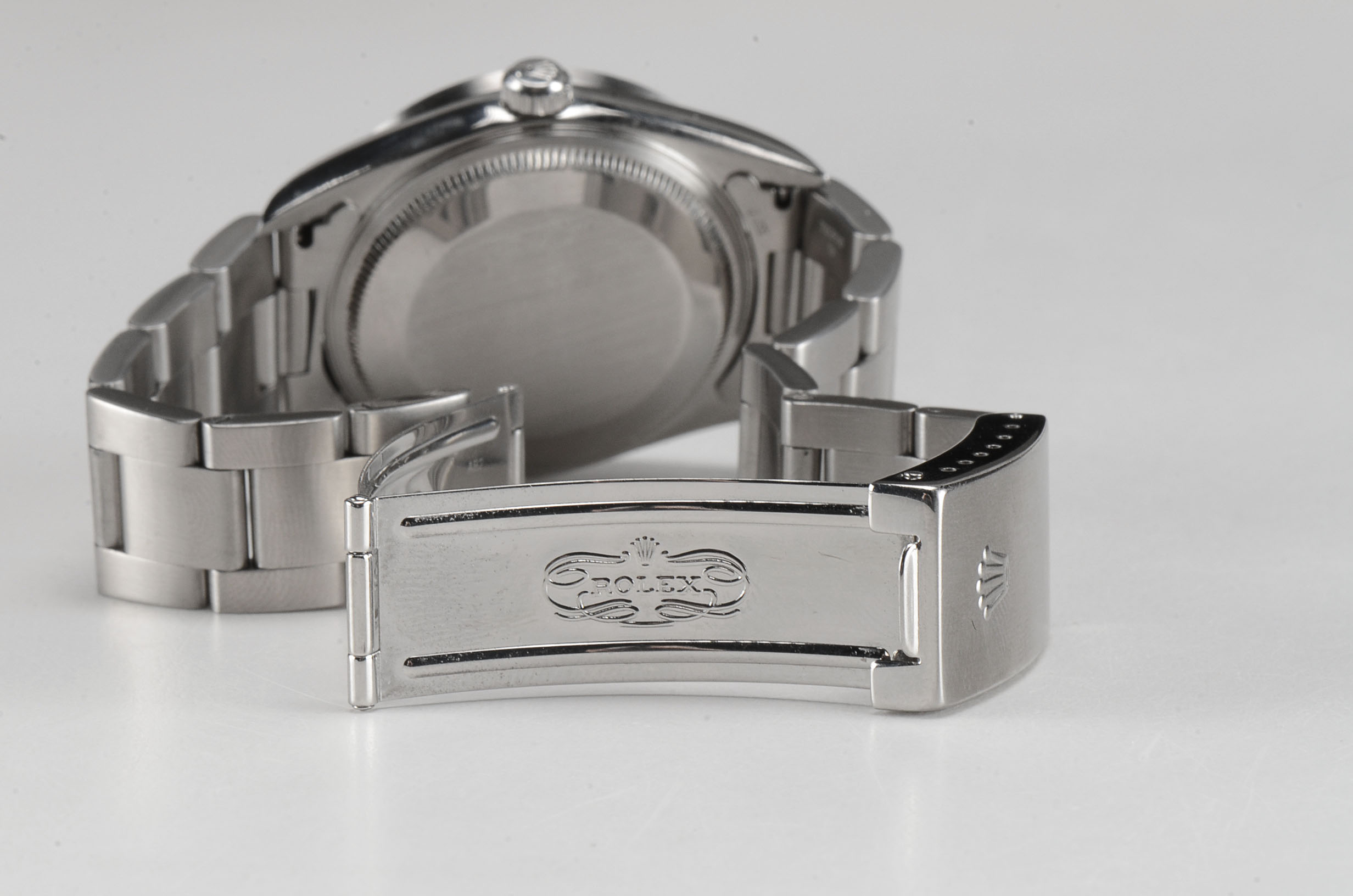 Men's Rolex Perpetual Air-King Stainless Steel Silver Index Automatic Watch