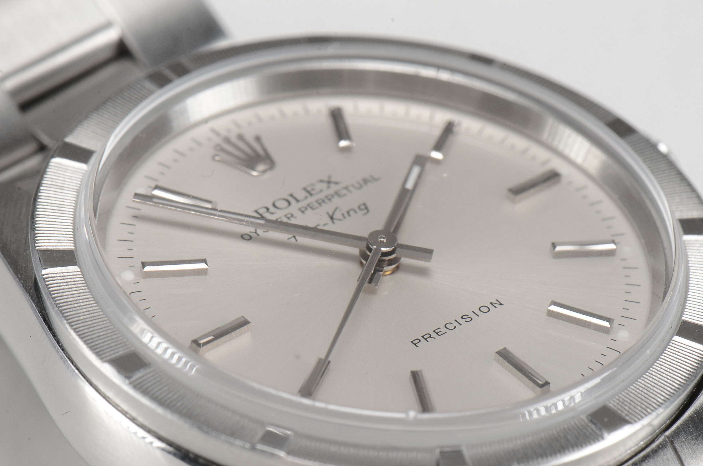 Men's Rolex Perpetual Air-King Stainless Steel Silver Index Automatic Watch