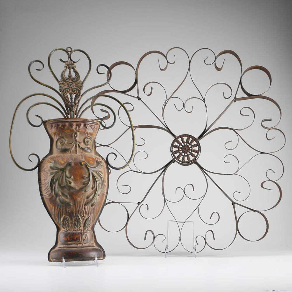 Pair of Metal Decorative Wall Hangings