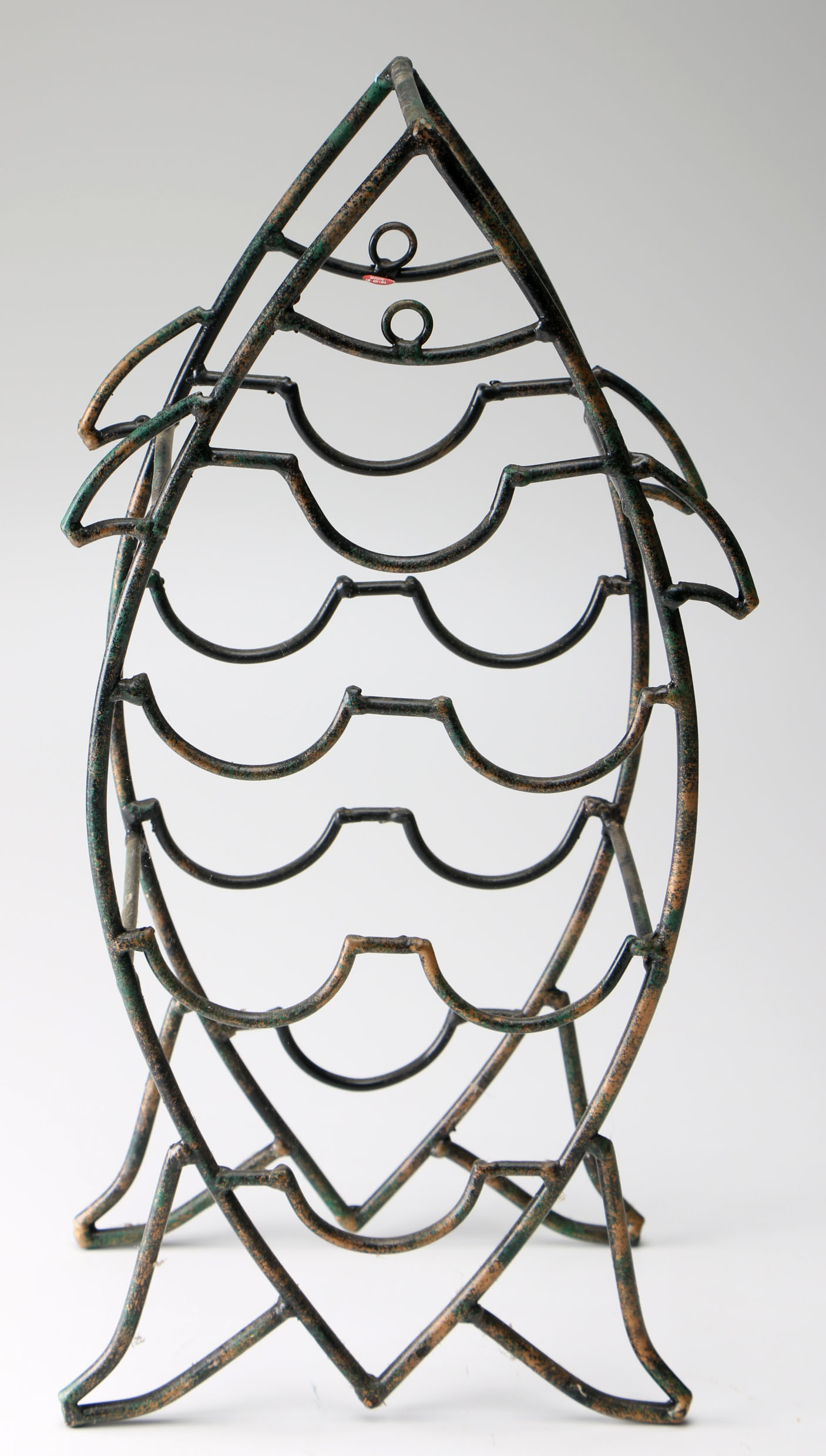 Trio of Metal Fish-Shaped Wine Racks