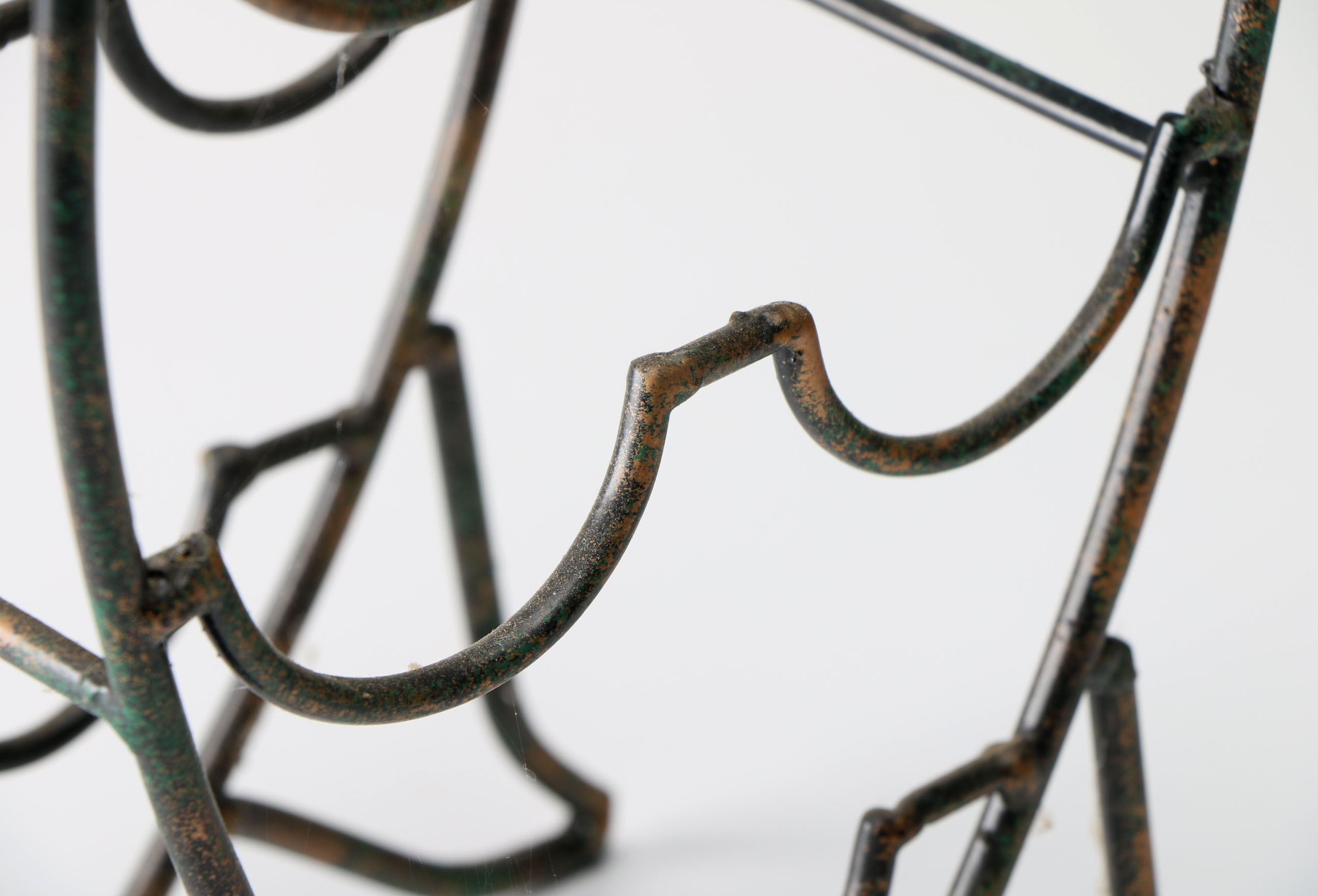 Trio of Metal Fish-Shaped Wine Racks