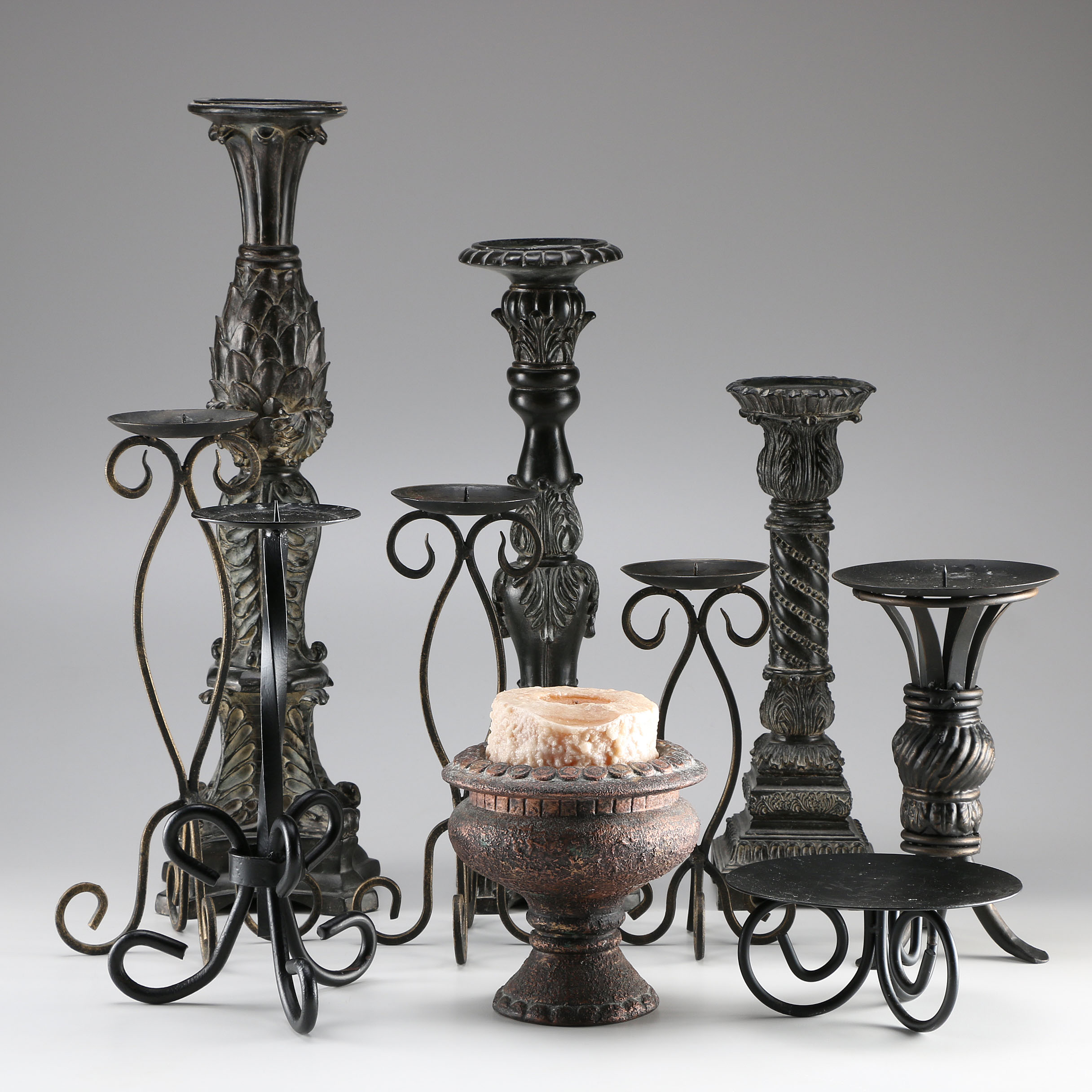 Assortment of Decorative Candle Holders