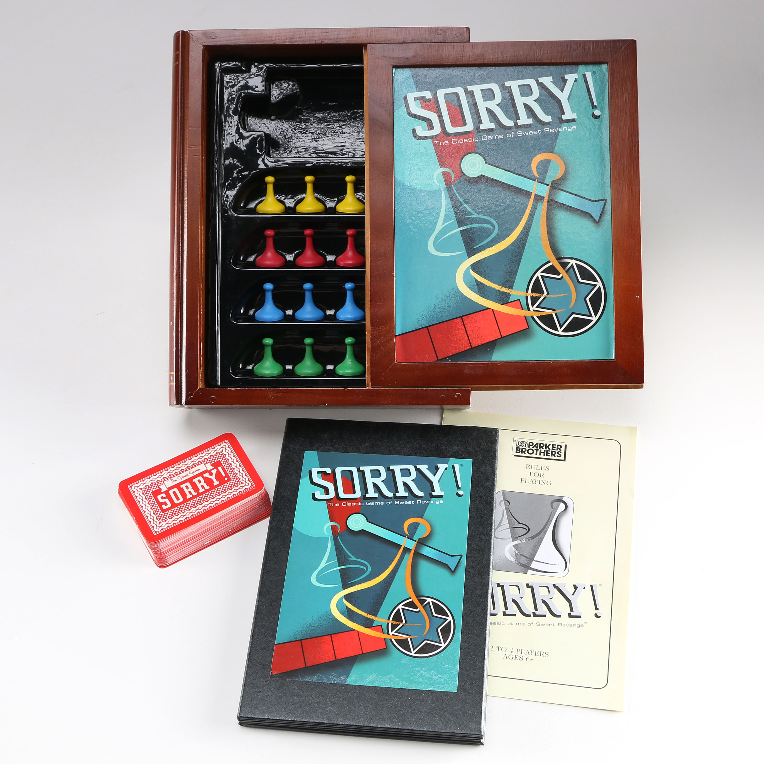 Collection of Board Games in Wood Boxes