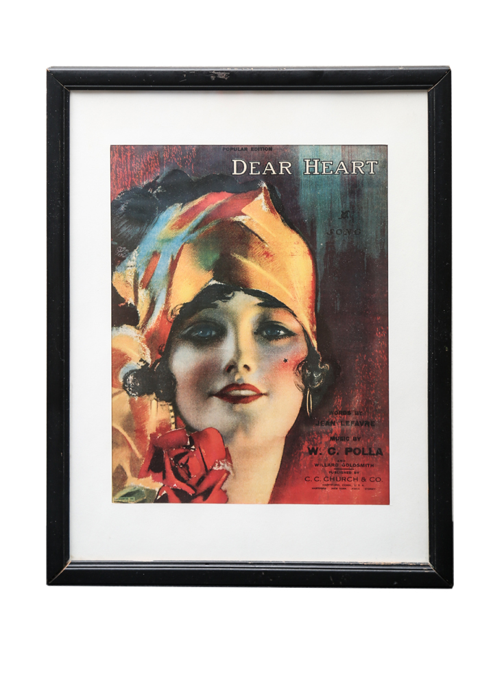 Grouping of Framed Vintage Original Sheet Music Scores