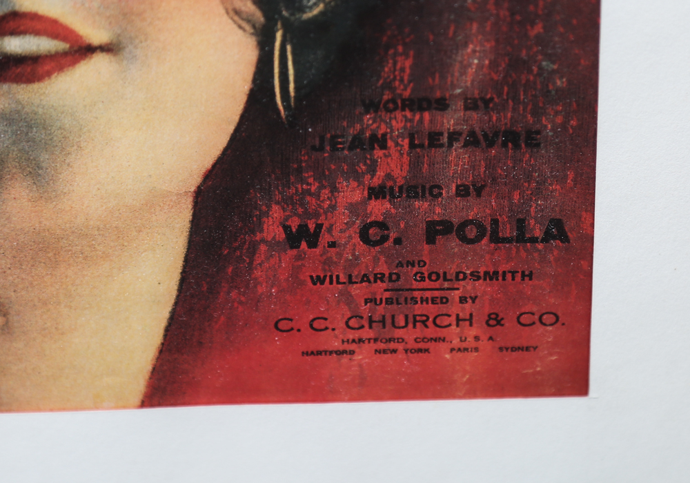 Grouping of Framed Vintage Original Sheet Music Scores