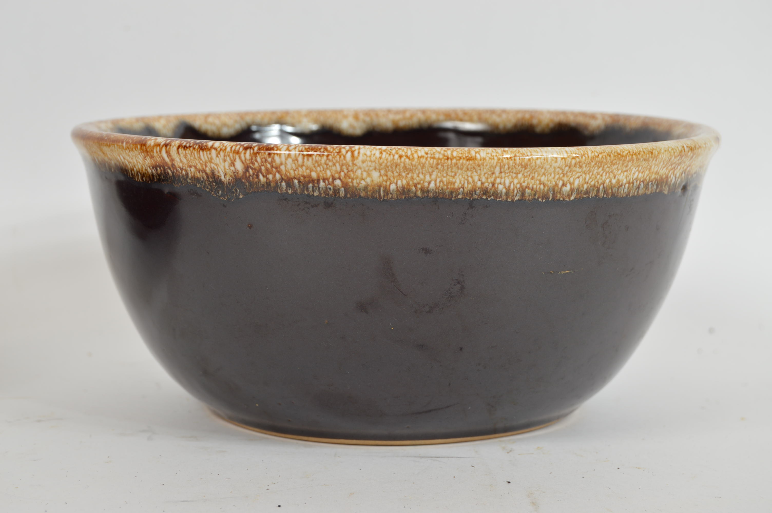 Pair of Vintage Drip Glaze Ceramic Bowls