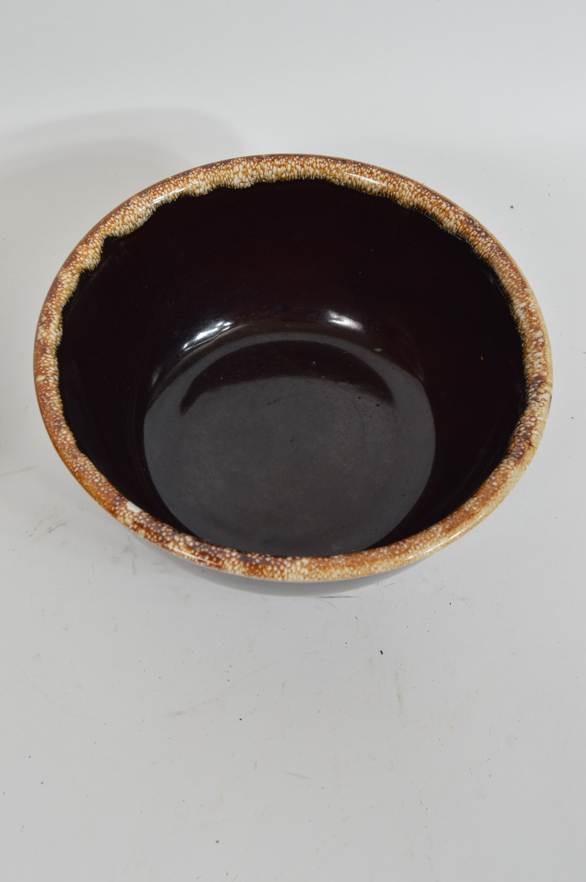 Pair of Vintage Drip Glaze Ceramic Bowls