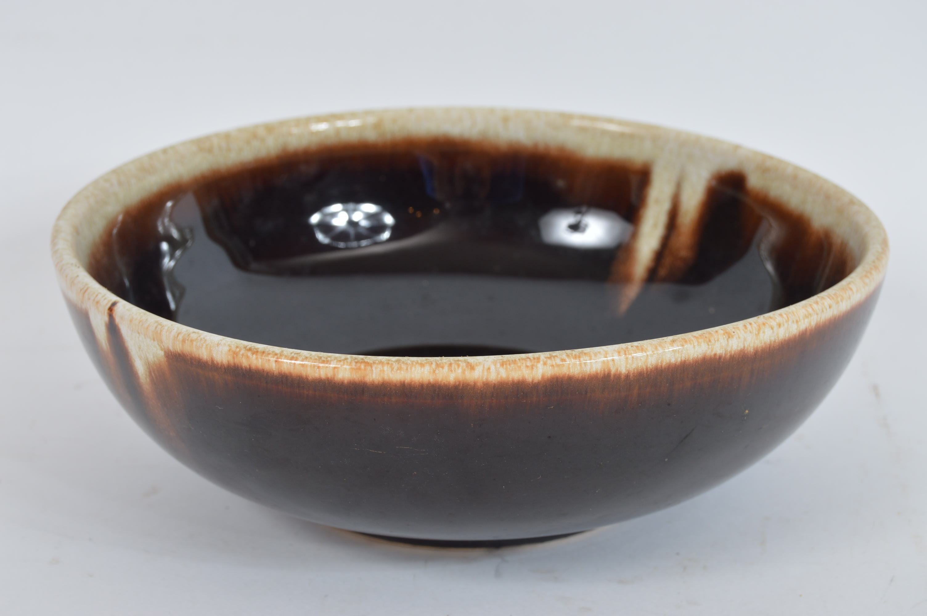 Pair of Vintage Drip Glaze Ceramic Bowls