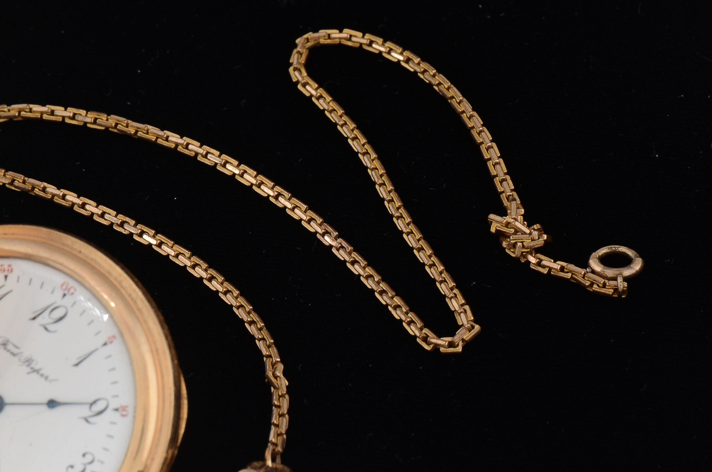 Early 20th Century F. Pieper Special Pocket Watch with Gold Filled Chain and Swivel