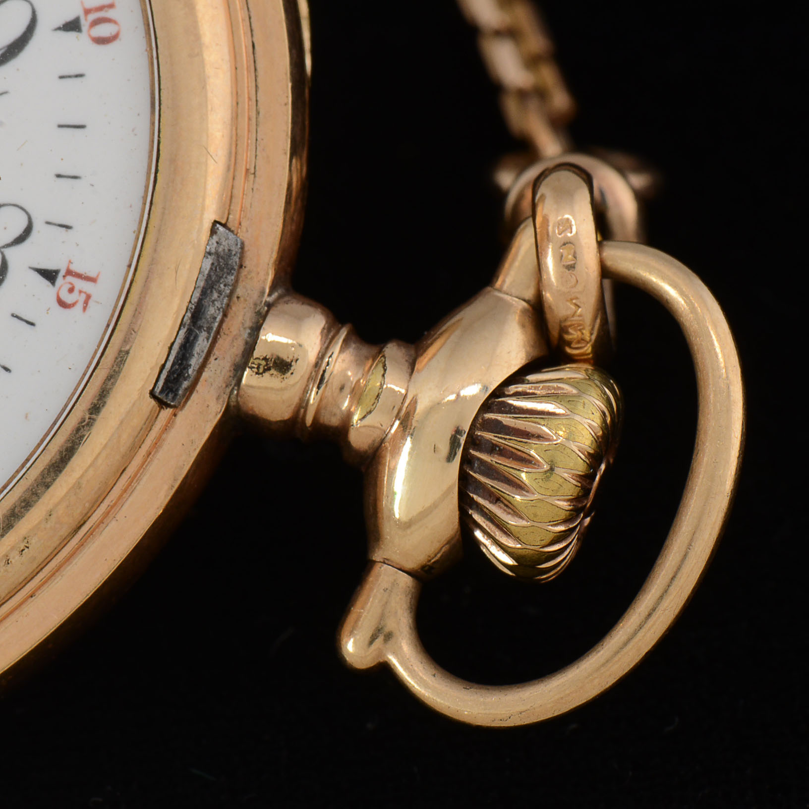Early 20th Century F. Pieper Special Pocket Watch with Gold Filled Chain and Swivel