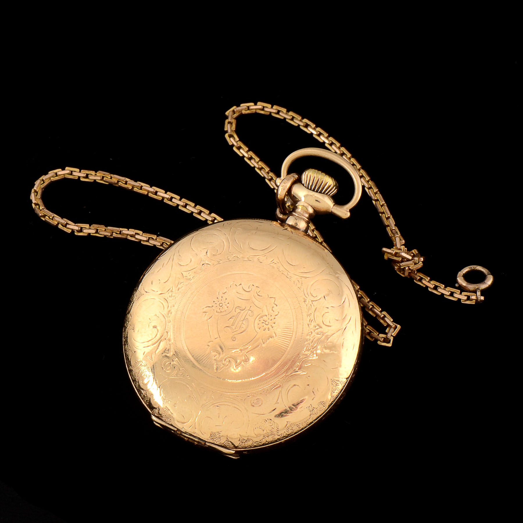 Early 20th Century F. Pieper Special Pocket Watch with Gold Filled Chain and Swivel
