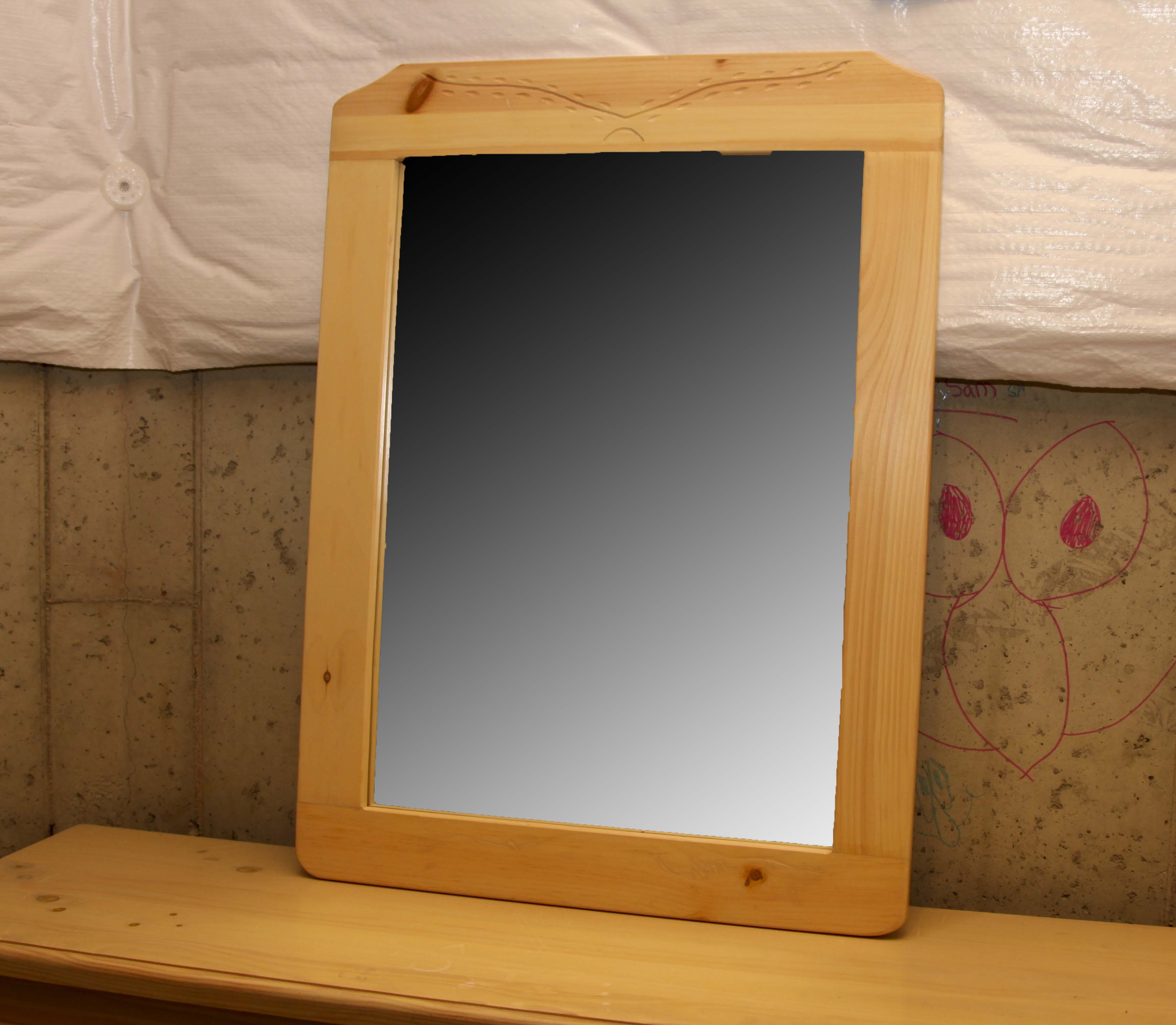 Convertible Knotty Pine Dresser/Changing Table with Mirror