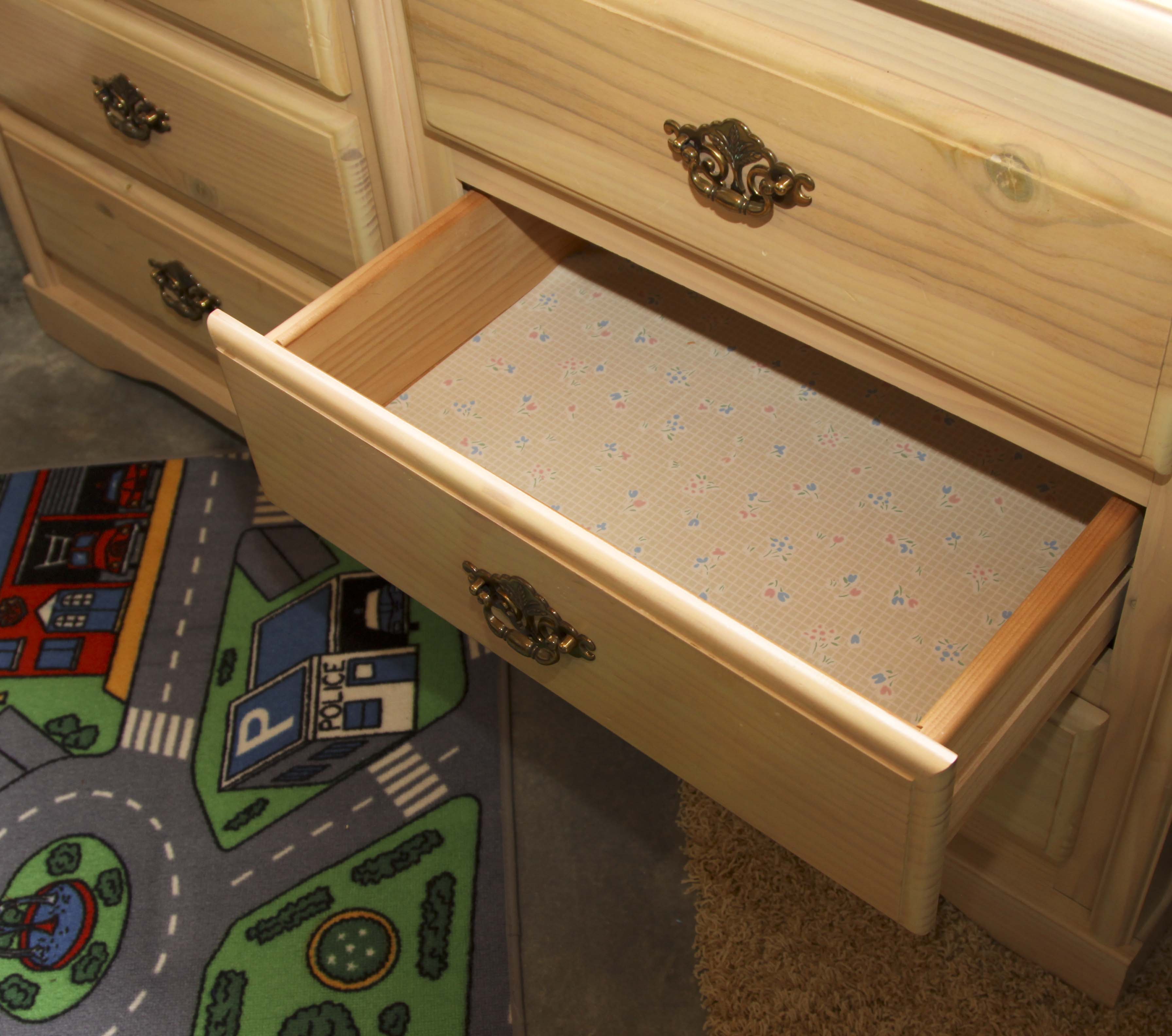 Convertible Knotty Pine Dresser/Changing Table with Mirror