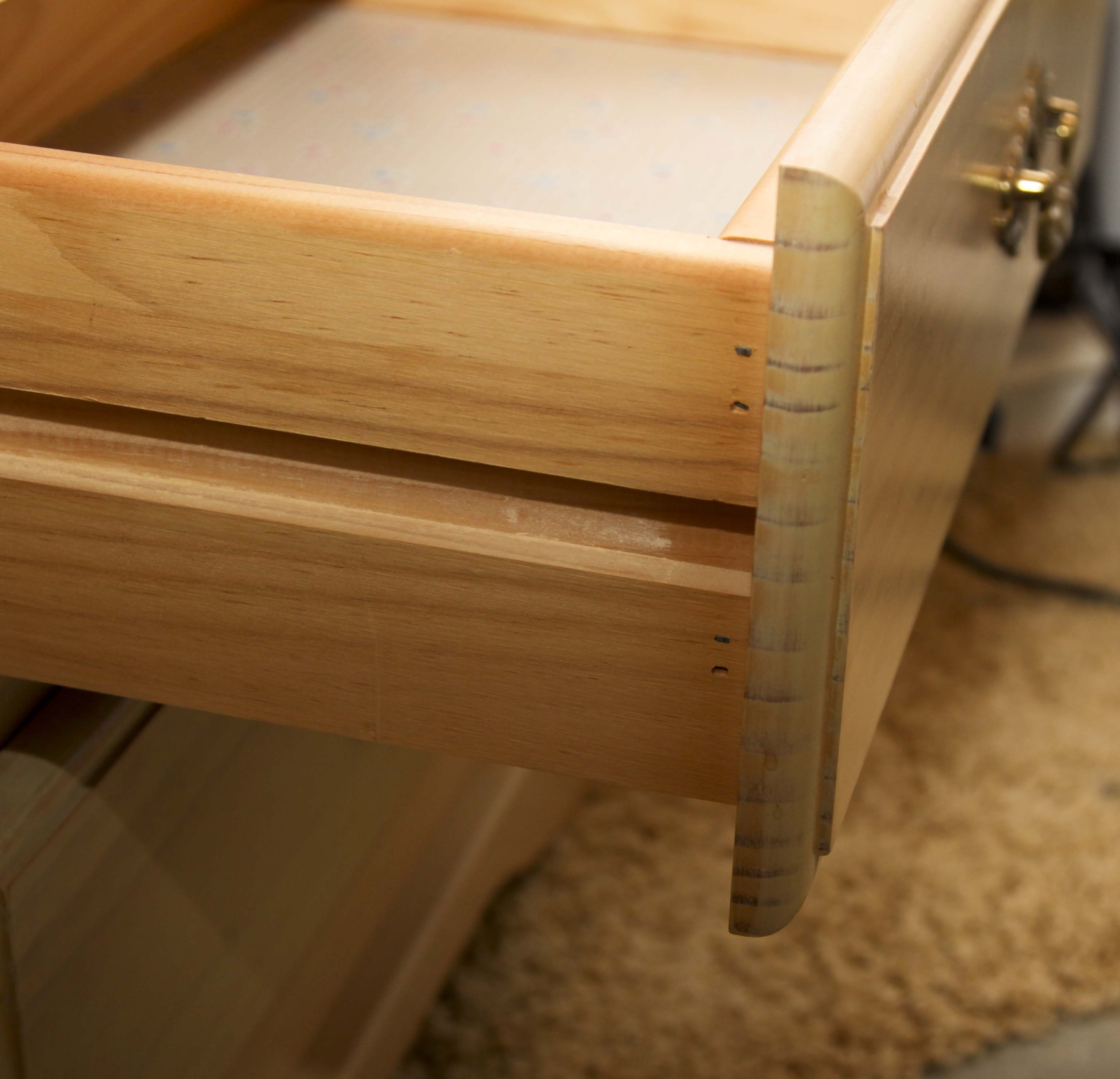 Convertible Knotty Pine Dresser/Changing Table with Mirror