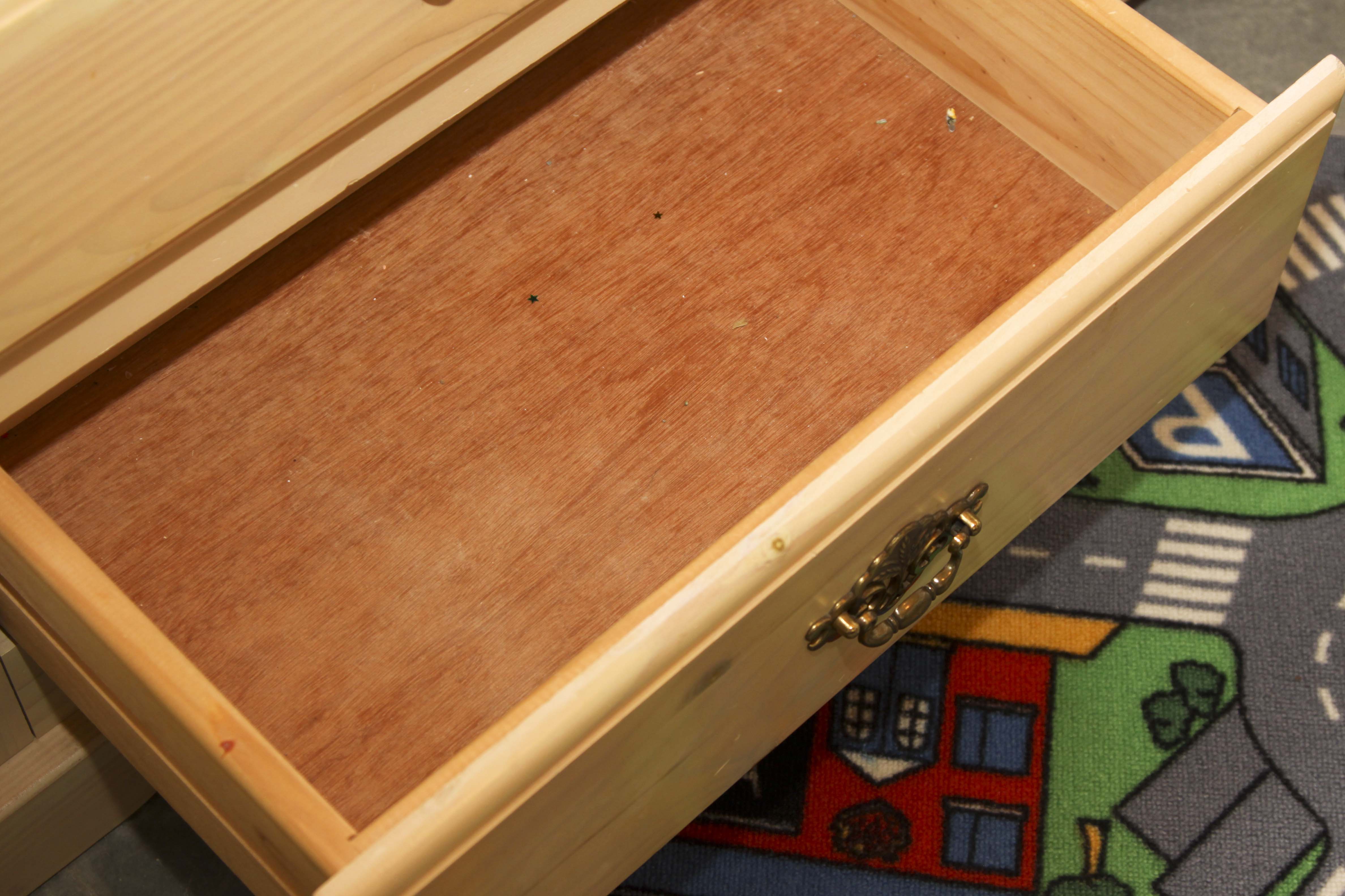 Convertible Knotty Pine Dresser/Changing Table with Mirror