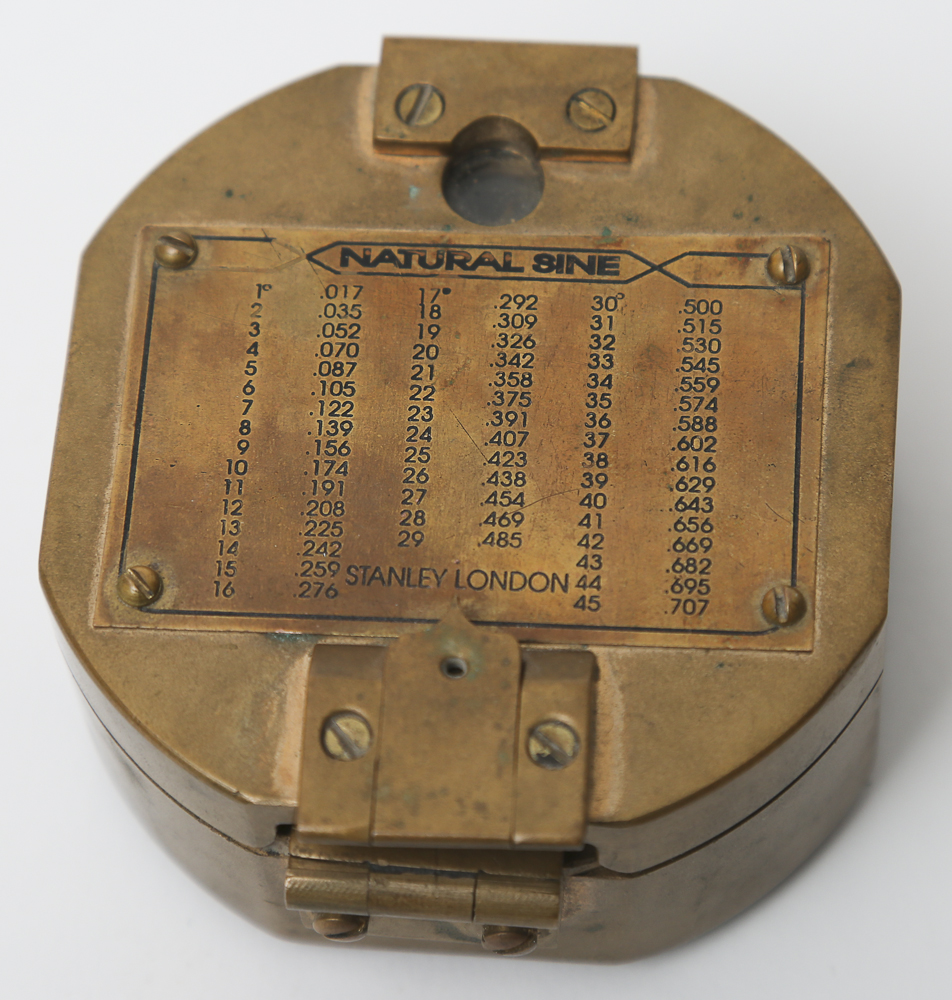 Vintage Stanley London Natural Sine Miner's Compass